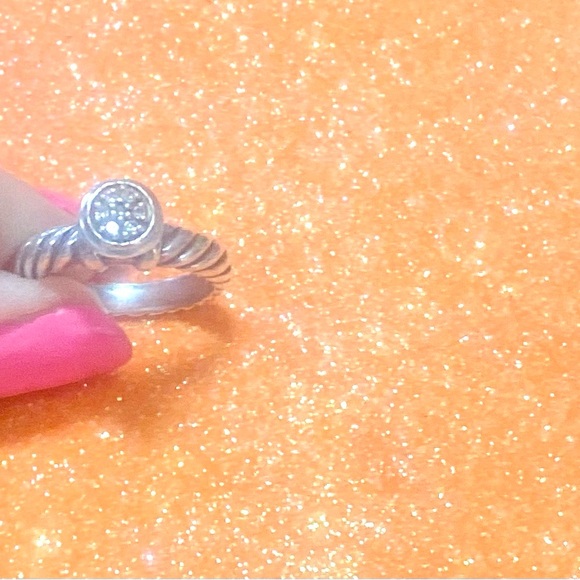 Gorgeous David Yurman Diamond Ring in Sterling Platinum / offers - Picture 5 of 6